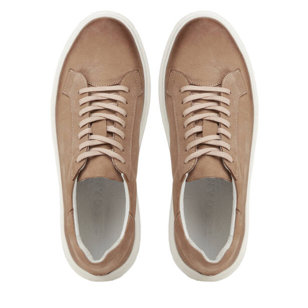 Vizon Hakiki Nubuk Deri Erkek Sneaker - E26I1AY57615-B21 - 5