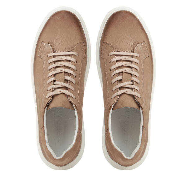 Vizon Hakiki Nubuk Deri Erkek Sneaker - E26I1AY57615-B21 - 5