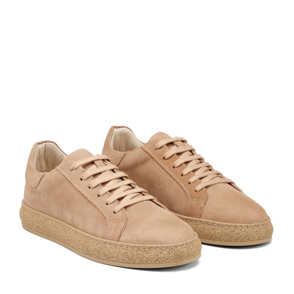 Vizon Hakiki Nubuk Deri Erkek Sneaker - E26I1AY57633-B21 - 2