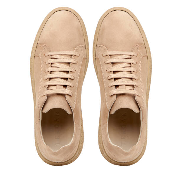 Vizon Hakiki Nubuk Deri Erkek Sneaker - E26I1AY57633-B21 - 5