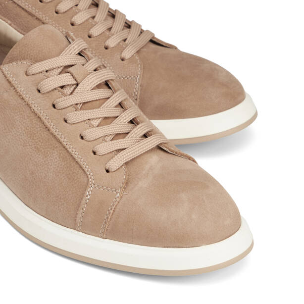 Vizon Hakiki Nubuk Deri Erkek Sneaker - E26I1AY57634-B21 - 3