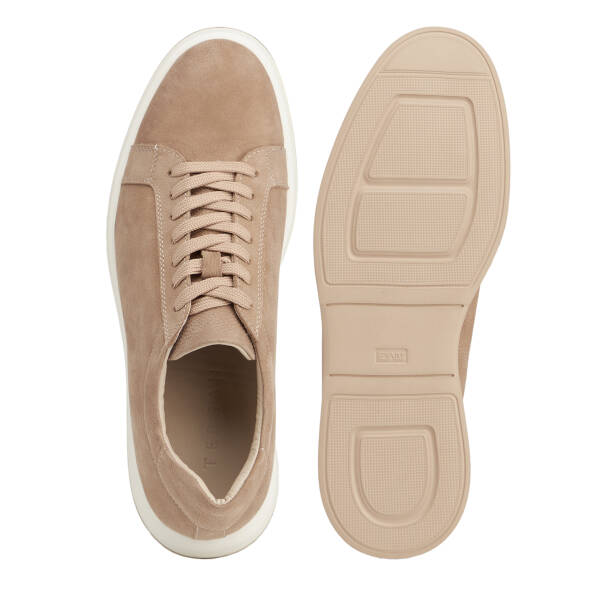 Vizon Hakiki Nubuk Deri Erkek Sneaker - E26I1AY57634-B21 - 5