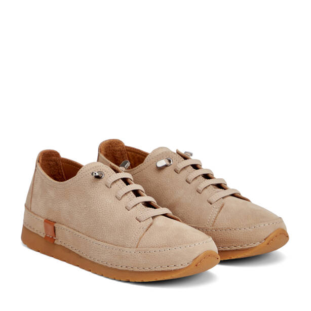 Vizon Hakiki Nubuk Deri Kadın Sneaker - K26I1AY68403-B21 - 2