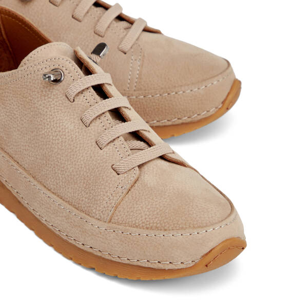 Vizon Hakiki Nubuk Deri Kadın Sneaker - K26I1AY68403-B21 - 3