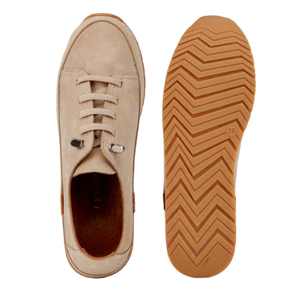 Vizon Hakiki Nubuk Deri Kadın Sneaker - K26I1AY68403-B21 - 6