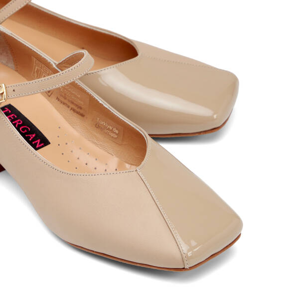 Vizon Hakiki Rugan Deri Kadın Topuklu Ayakkabı - K26I1AY68498-A81 - 3