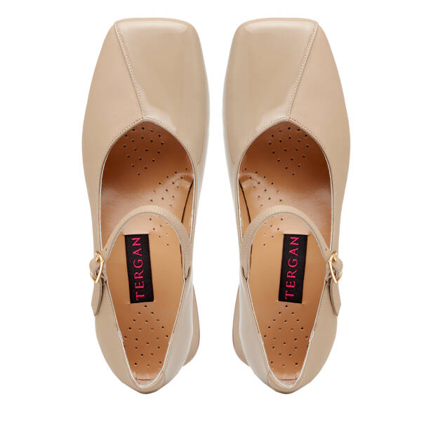 Vizon Hakiki Rugan Deri Kadın Topuklu Ayakkabı - K26I1AY68498-A81 - 5