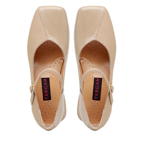 Vizon Hakiki Rugan Deri Kadın Topuklu Ayakkabı - K26I1AY68498-A81 - 5