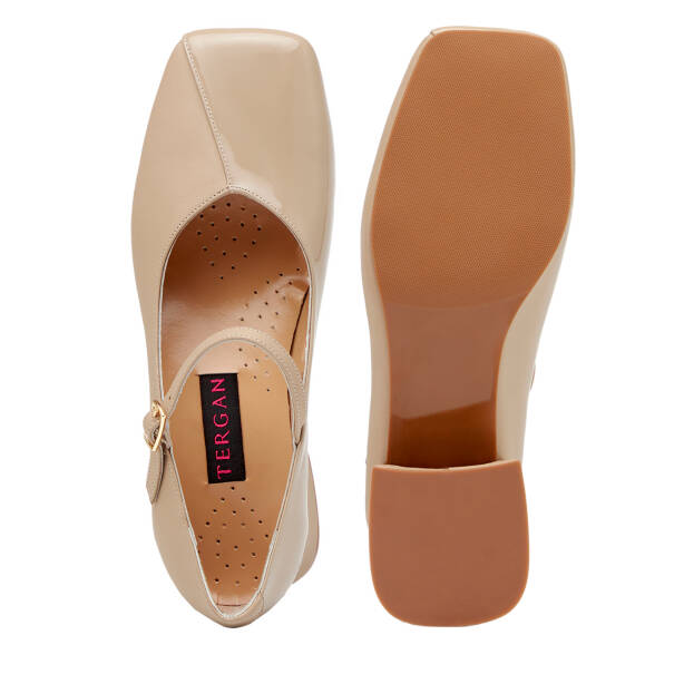 Vizon Hakiki Rugan Deri Kadın Topuklu Ayakkabı - K26I1AY68498-A81 - 6