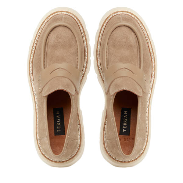 Vizon Hakiki Süet Deri Erkek Loafer - E25I1AY57171-A02 - 5