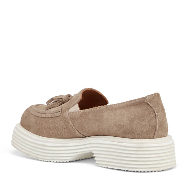 Vizon Hakiki Süet Deri Erkek Loafer - E25I1AY57173-A02 - 4