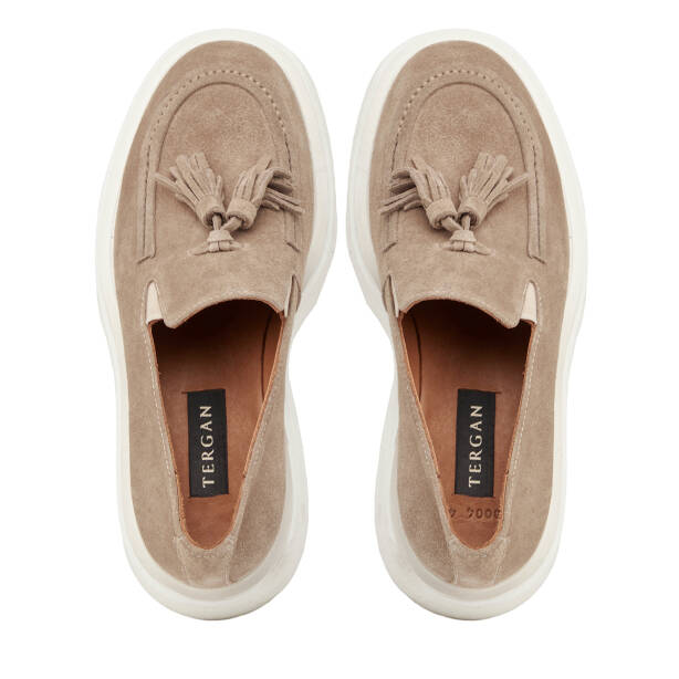 Vizon Hakiki Süet Deri Erkek Loafer - E25I1AY57173-A02 - 5