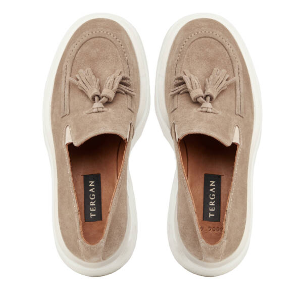 Vizon Hakiki Süet Deri Erkek Loafer - E25I1AY57173-A02 - 5