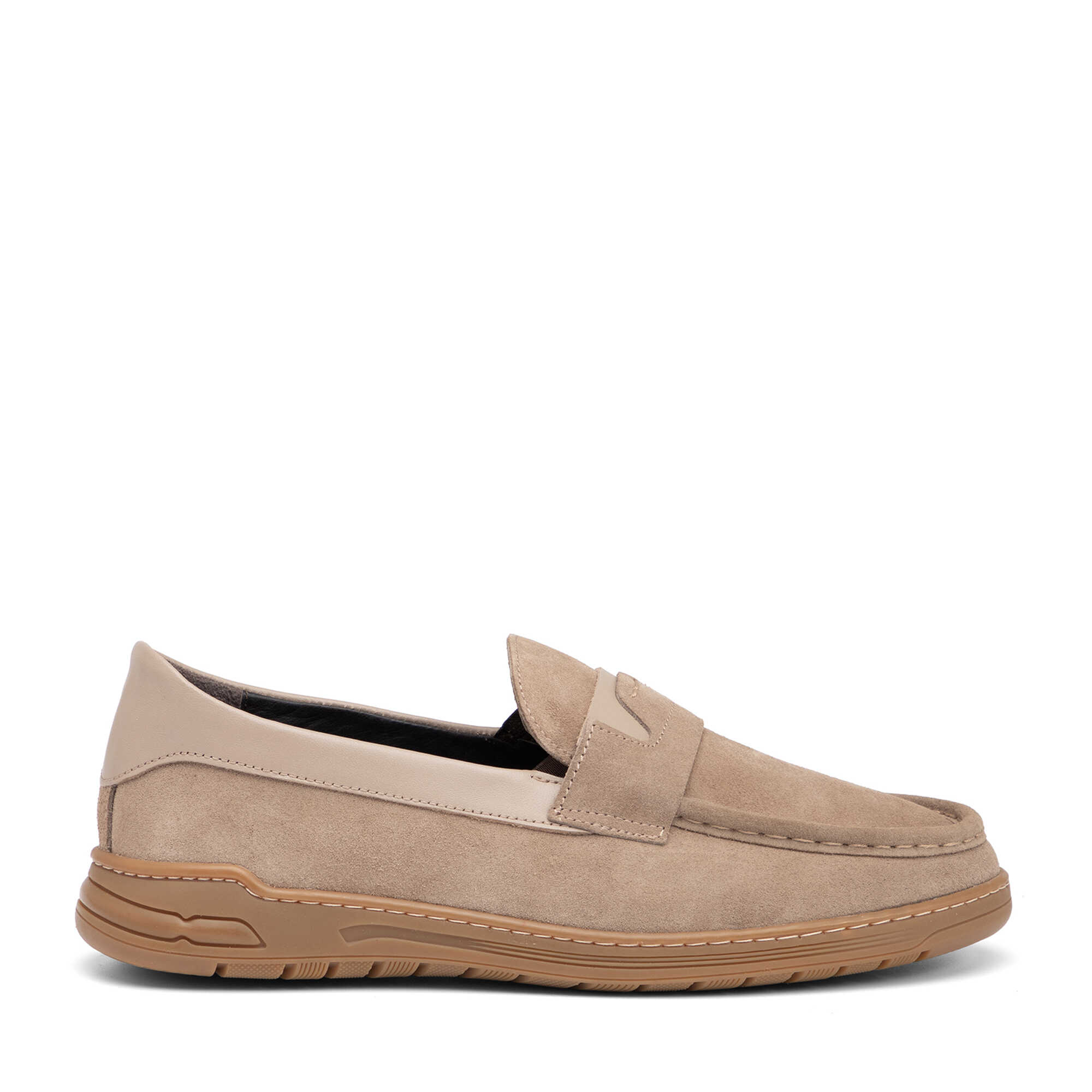 Vizon Hakiki Süet Deri Erkek Loafer - E26I1AY57631-A84