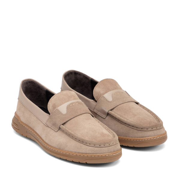 Vizon Hakiki Süet Deri Erkek Loafer - E26I1AY57631-A84 - 2
