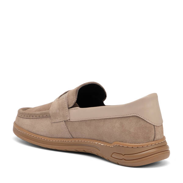 Vizon Hakiki Süet Deri Erkek Loafer - E26I1AY57631-A84 - 4