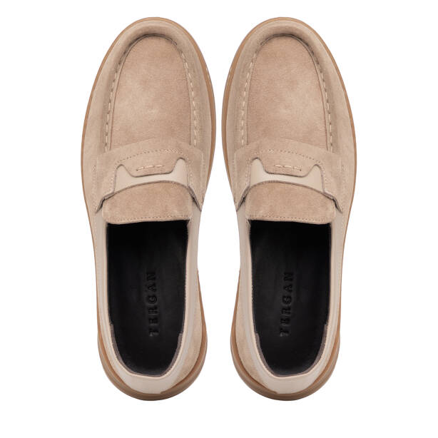 Vizon Hakiki Süet Deri Erkek Loafer - E26I1AY57631-A84 - 5