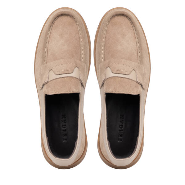 Vizon Hakiki Süet Deri Erkek Loafer - E26I1AY57631-A84 - 5
