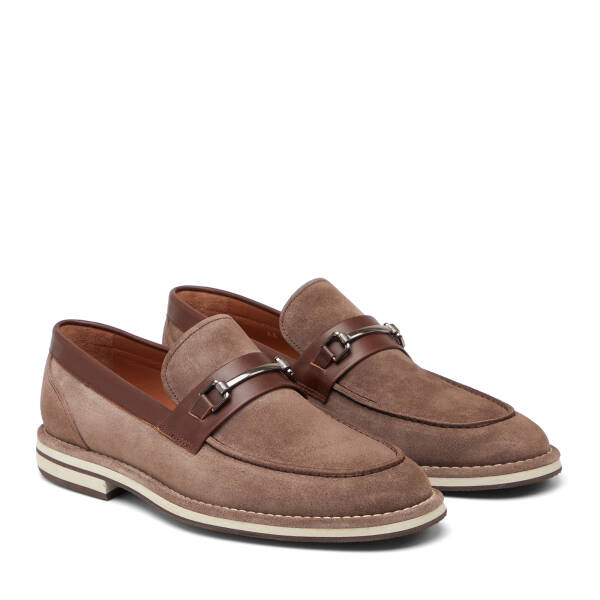Vizon Hakiki Süet Deri Erkek Loafer - E26I1AY57682-T86 - 2