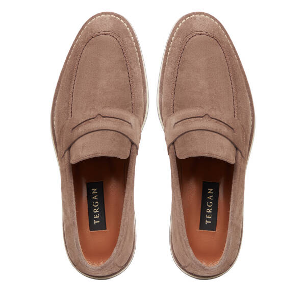 Vizon Hakiki Süet Deri Erkek Loafer - E26I1AY57683-T86 - 5