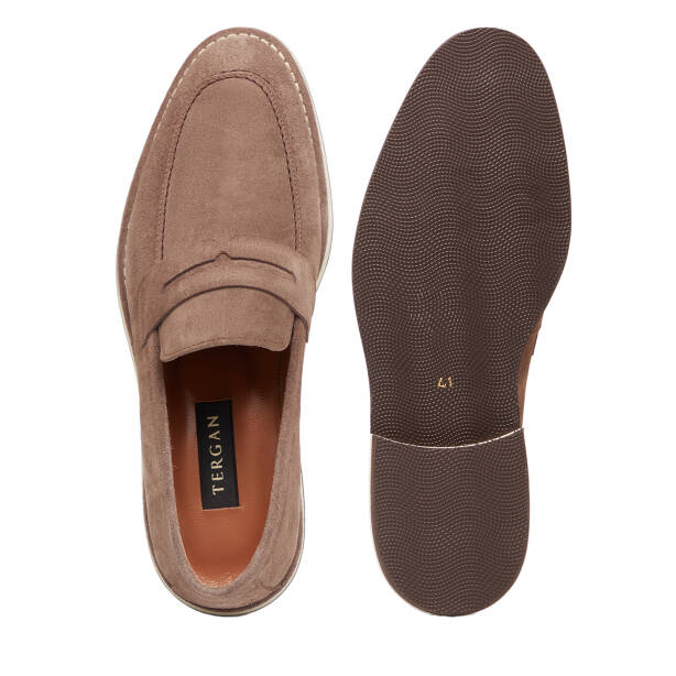 Vizon Hakiki Süet Deri Erkek Loafer - E26I1AY57683-T86 - 6
