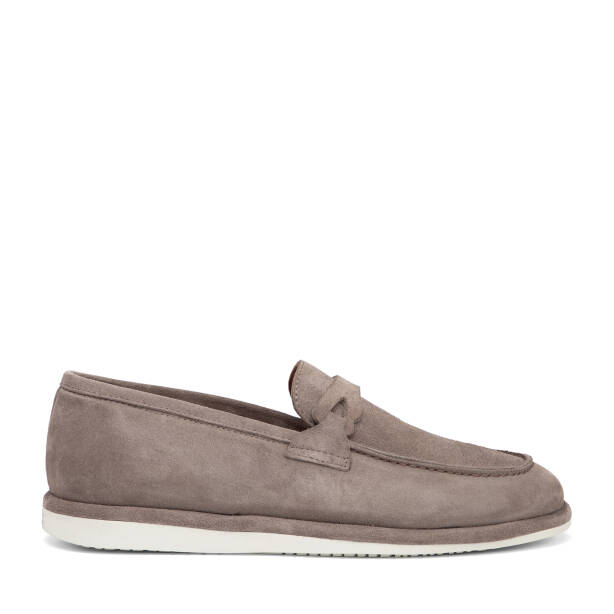 Vizon Hakiki Süet Deri Erkek Loafer - E26I1AY57701-T86 