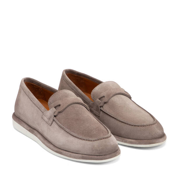Vizon Hakiki Süet Deri Erkek Loafer - E26I1AY57701-T86 - 2