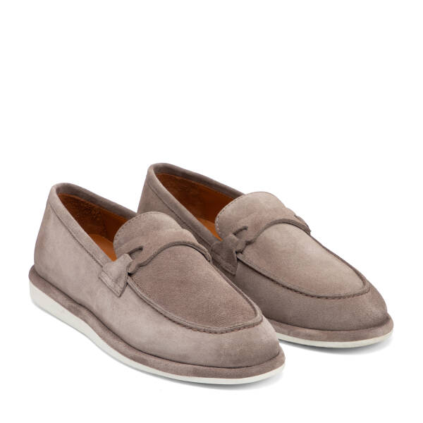 Vizon Hakiki Süet Deri Erkek Loafer - E26I1AY57701-T86 - 2