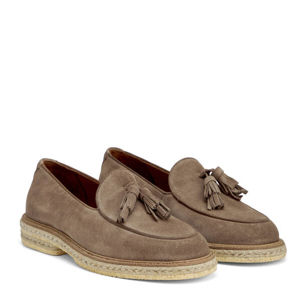 Vizon Hakiki Süet Deri Erkek Loafer - E26I1AY57721-A02 - 2