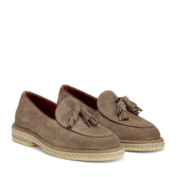 Vizon Hakiki Süet Deri Erkek Loafer - E26I1AY57721-A02 - 2