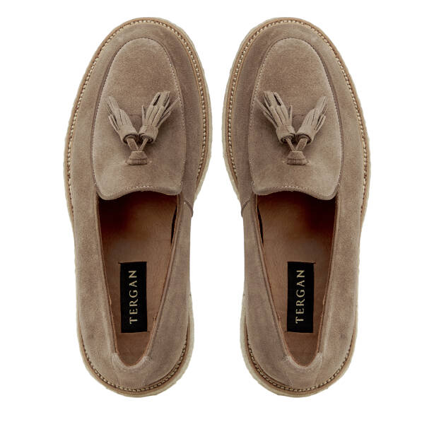 Vizon Hakiki Süet Deri Erkek Loafer - E26I1AY57721-A02 - 5
