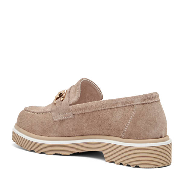 Vizon Hakiki Süet Deri Kadın Loafer - K26I1AY68413-A02 - 4