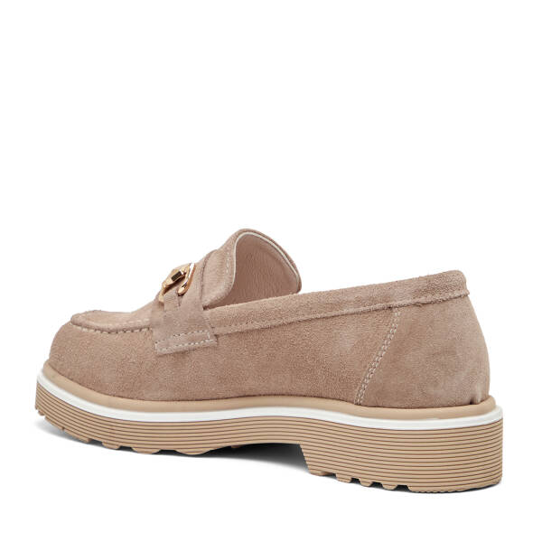Vizon Hakiki Süet Deri Kadın Loafer - K26I1AY68413-A02 - 4
