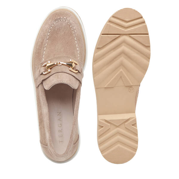 Vizon Hakiki Süet Deri Kadın Loafer - K26I1AY68413-A02 - 6