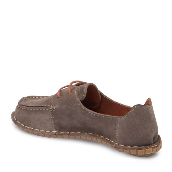 Vizon Hakiki Süet Deri Kadın Loafer - K26I1AY68454-A02 - 2
