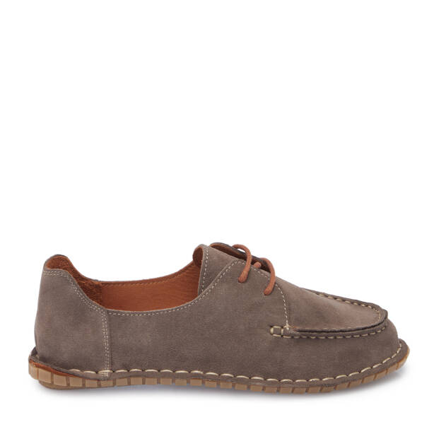 Vizon Hakiki Süet Deri Kadın Loafer - K26I1AY68454-A02 - 3