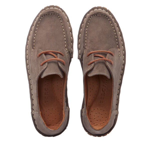 Vizon Hakiki Süet Deri Kadın Loafer - K26I1AY68454-A02 - 5