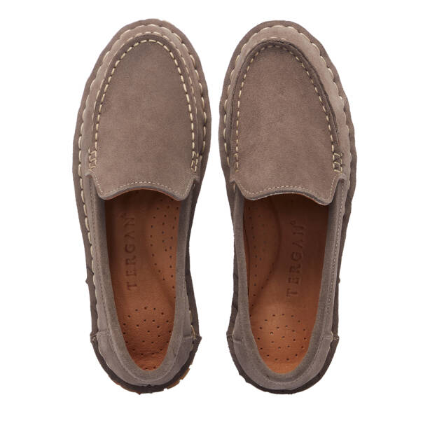 Vizon Hakiki Süet Deri Kadın Loafer - K26I1AY68455-A02 - 5