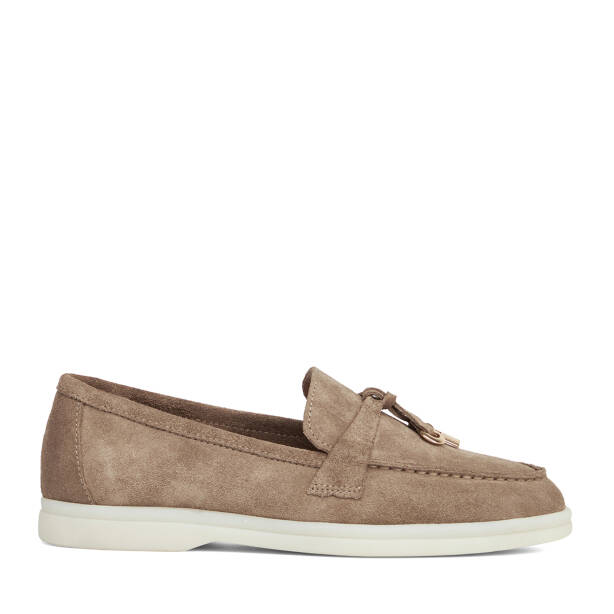 Vizon Hakiki Süet Deri Kadın Loafer - K26S1AY68915-A02 
