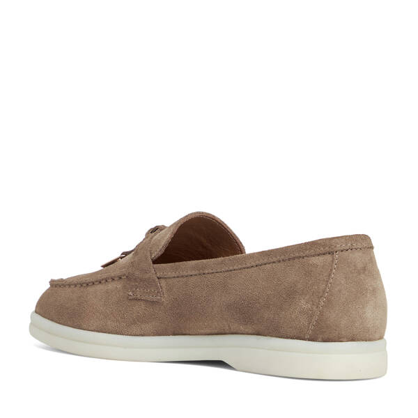 Vizon Hakiki Süet Deri Kadın Loafer - K26S1AY68915-A02 - 4