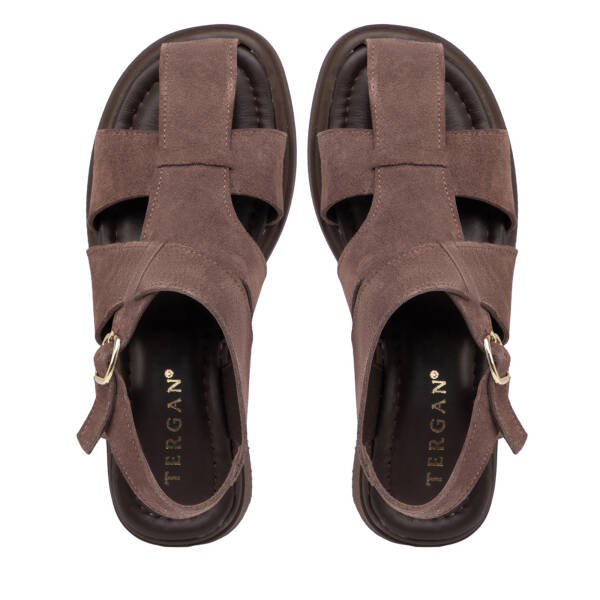 Vizon Hakiki Süet Deri Kadın Sandalet - K26Y1SN68426-T86 - 5