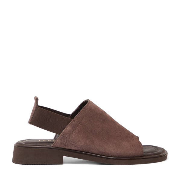 Vizon Hakiki Süet Deri Kadın Sandalet - K26Y1SN68433-T86 - 1