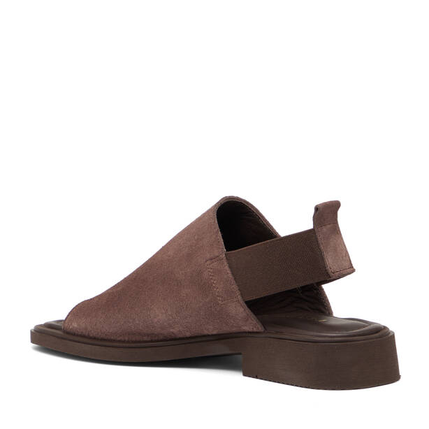 Vizon Hakiki Süet Deri Kadın Sandalet - K26Y1SN68433-T86 - 4