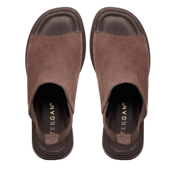 Vizon Hakiki Süet Deri Kadın Sandalet - K26Y1SN68433-T86 - 5