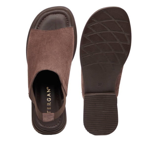 Vizon Hakiki Süet Deri Kadın Sandalet - K26Y1SN68433-T86 - 6