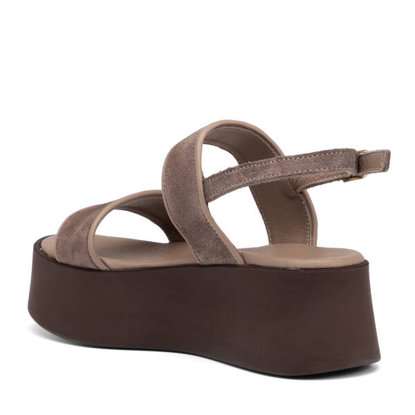 Vizon Hakiki Süet Deri Kadın Sandalet - K26Y1SN68588-A02 - 4