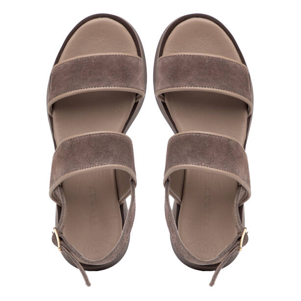 Vizon Hakiki Süet Deri Kadın Sandalet - K26Y1SN68588-A02 - 5