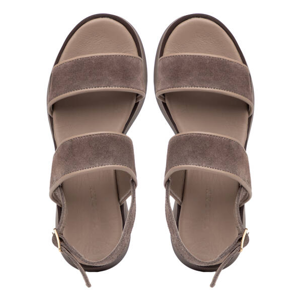 Vizon Hakiki Süet Deri Kadın Sandalet - K26Y1SN68588-A02 - 5