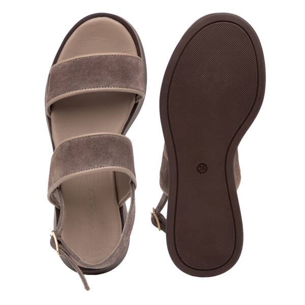 Vizon Hakiki Süet Deri Kadın Sandalet - K26Y1SN68588-A02 - 6