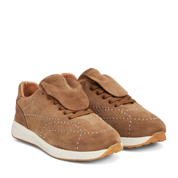 Vizon Hakiki Süet Deri Kadın Sneaker - K26I1AY68529-A02 - 2
